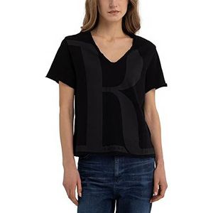 Replay Dames T-shirt zwart (098), M, zwart (098)
