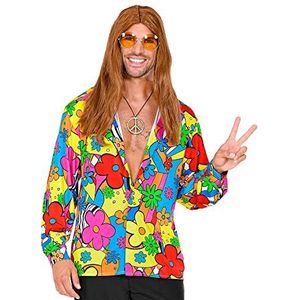 Flower Power Hippie overhemdkostuum jaren '60 en '70 maat M