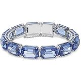 Swarovski Millenia armband, blauwe kristallen achthoekige grootte en gerhodineerd metaal, blauw, Metaal, Kristal