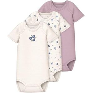 Name It Flower Short Sleeve Body 3 Units 6 Months