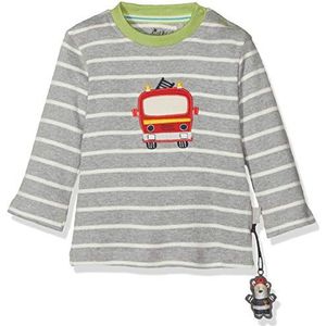 Sigikid shirt met lange mouwen baby jongen, grijs/wit brandweer