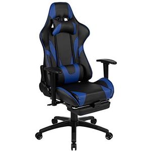 Flash Furniture Flash meubels racestoelen, kunstleer, blauw, standaard