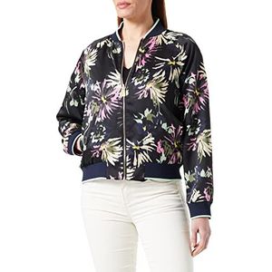 Scotch & Soda Bomberjack voor dames, omkeerbare jas met lange mouwen met print, Aster Black 5638