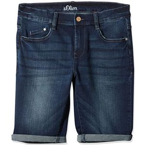s.Oliver Korte jeansshorts voor kinderen, uniseks, Donkerblauw stretch
