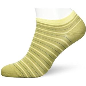 FALKE Stripe Shimmer damessokken, katoen, wit, zwart, meerdere kleuren, lage sokken, dunne zomer, zonder patroon, 1 paar, groen (olive 7298)