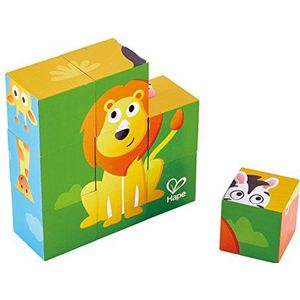 Hape - Puzzel Cubes jungledieren, E1619, groen