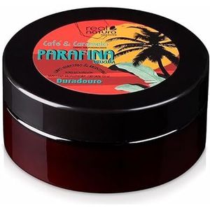 Real Natura - Urucum bruiningsparaffine – intense gouden glans – verrijkt met koffie en karamel – diepe hydratatie – huidvriendelijk en milieuvriendelijk – 150 ml
