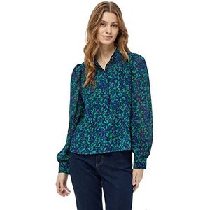 Peppercorn Levi damesblouse, plissé print, lichtgroen, S, Lichtgroene opdruk