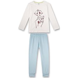 Sanetta 245532 Lange pyjama voor meisjes, White Pebble
