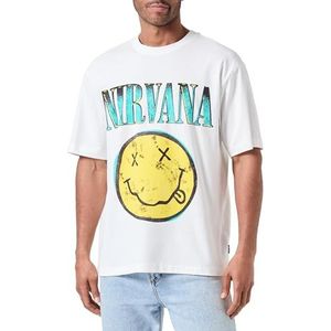 Only & Sons Onsnirvana Life Lic Rlx Ss T-shirt voor heren, Cloud Danser