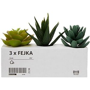 IKEA FEJKA 203.953.31 Set van 3 mini-kunstvetplanten in pot (6 cm)