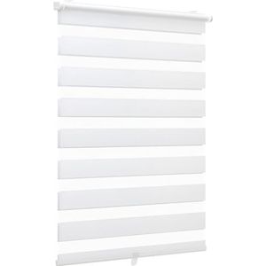 Sekey Klemmfix dubbel rolgordijn, zonder boren, dubbel rolgordijn, draadloos, 40 x 150 cm, wit