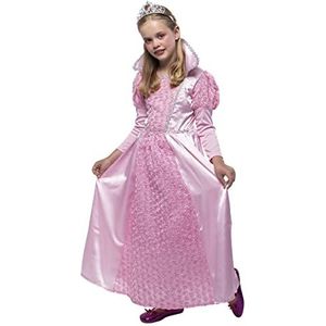 Rubies Prinsessenkostuum voor meisjes, jurk met rozendetails en zilverkleurige tiara, ideaal voor Halloween, Kerstmis, carnaval en verjaardag.