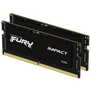 Kingston Fury Impact XMP 32 GB 6400MT, s DDR5 CL38 SODIMM Gamer Laptop Geheugen Kit van 2 - KF564S38IBK2-32