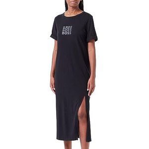 BOSS C_ Edress_Print Jersey_Dress Femme, Noir 1, XL