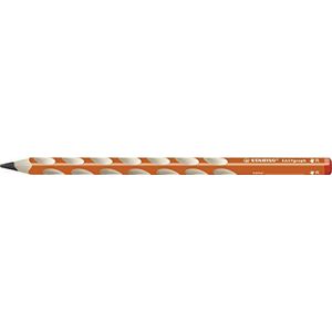 STABILO EASYgraph Driehoekig potlood voor rechtshandigen, oranje, enkele potlood, hardheid HB