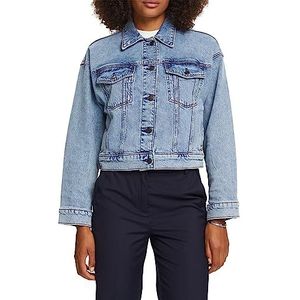 ESPRIT Veste en jean style boxy, Blue Light Washed, XS