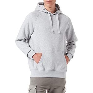 HRM Uniseks sweatshirt met capuchon, grijs gemêleerd, maat M, Grijze mix