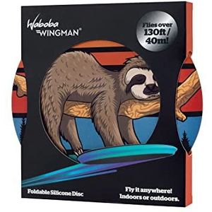 Waboba Wingman Opvouwbare siliconen schijf voor kinderen en volwassenen, model SLOTH, 150 x 150 x 15 mm
