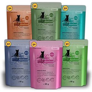 Catz finefood Set nr. 2 van 12 zakjes kattenvoer nr. 15 tot nr. 25, 12 x 85 g