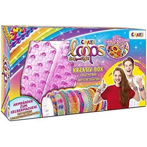 CRAZE LOOPS Gummis Creatieve box Loom bandjes armbanden zelf maken kinderen knutselset kinderen DIY kindersieraden elastiek banden om te knutselen 20784