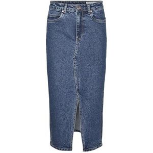 VERO MODA Vmveri Hr Calf Denim rok Ga Noos Damesrok, Medium blauwe denim