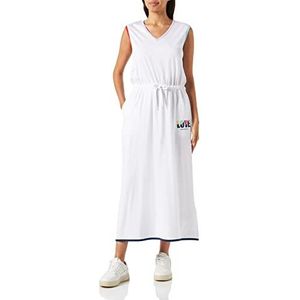 Love Moschino Mouwloze lange jurk voor dames, Optisch wit.
