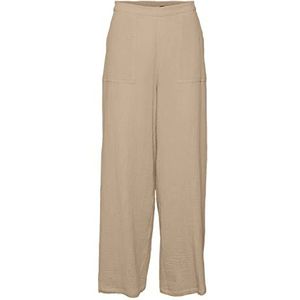 Vero Moda Vmnatali Nia HW Pant Wvn Damesbroek, Irish Cream