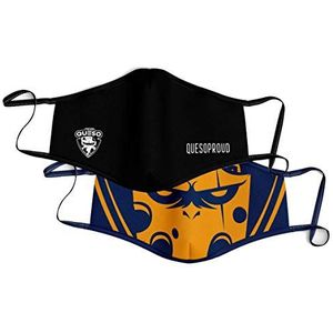 Team Queso Logo maskers, Negro Azul, Talla (uniseks), Negro Azul, Eén maat, Negro Azul