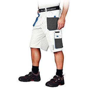 Leber&Hollman LH-FMN-TS_WSNS beschermende broek kort wit/grijs/blauw, maat S, wit/grijs/blauw
