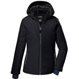 Killtec Dames functionele ski-jas met afneembare capuchon en sneeuwvanger KSW 111 WMN SKI JCKT zwart/blauw maat 34, Zwart/Blauw