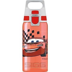 SIGG Viva One Cars drinkfles voor kinderen, met lekvrije sluiting, herbruikbare drinkfles zonder giftige stoffen, met één hand te bedienen.