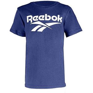 Reebok Lit Vector Stacked Logo T-shirt voor kinderen, Royal Blauw