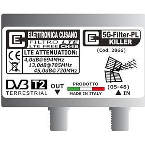 5G LTE-filter met hoge selectiviteit, Lte-filter voor het verwijderen van frequenties van 694 MHz, 5G-filter voor installatie op de antennepaal, 5G antennefilter, anti-telefoon LTE-filter, gemaakt in