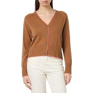 Pinko Wasbeer, cardigan, kasjmier, La Cardigan voor dames, L15_bruin tabak