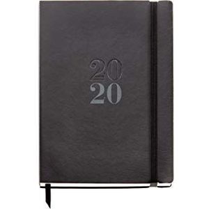 Miquelrius 22044 Agenda 2020, verticaal weekoverzicht (155 x 213 mm), voor kantoor, luxe, zwart, Spaans