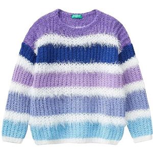 United Colors of Benetton Mesh G/C M/L 116qq103w Sweater Meisjes en Meisjes (1 stuk), Meerkleurige strepen 84u