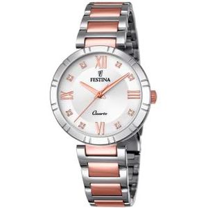 Festina Quartz horloge met armband van roestvrij staal F16937/D, zilver, armband, zilver., armband