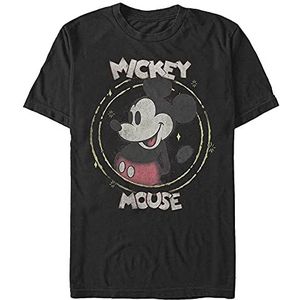 Disney Unisex Happy Mickey Organic T-shirt met korte mouwen, zwart, XXL, SCHWARZ