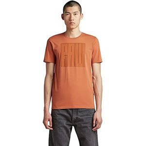 G-STAR RAW Typography Raw Slim T-shirt voor heren, bruin (Autumn Leaf 336-8847), XXL, bruin (Autumn Leaf 336-8847)