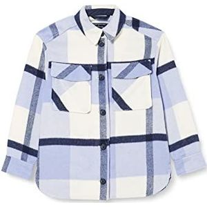 TOM TAILOR Meisjes-kinderhemd jas met motief, 30269 - Mid Blue Beige Check
