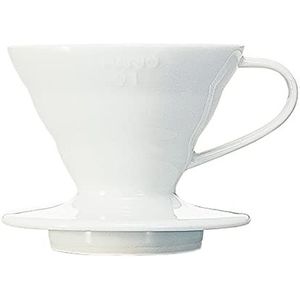 Hario V60 Keramisch koffiezetapparaat met schenktuit, maat 01, wit