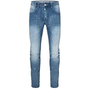 Timezone Rechte slim jeans voor heren, Blauw (Antique Blue Wash 3636)
