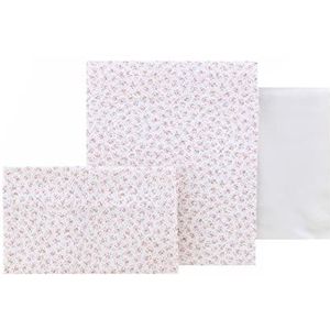 Cambrass - 3-delig laken, 80 x 120 x 1 cm, Liberty Pink