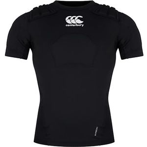 Canterbury of New Zealand CCC Pro Rugby beschermend vest, uniseks, zwart/wit/zilver, maat XL