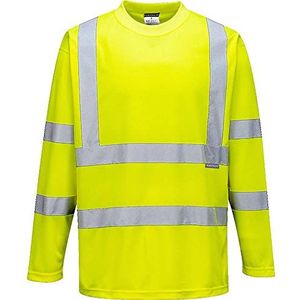 Portwest S178YERM T-shirt met hoge zichtbaarheid lange mouwen, maat M, geel