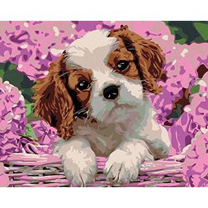 ZUTY 1200221 puppy en honden met spieraam, 40 x 50 cm