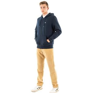 Tommy Jeans TJM REG S FLAG THRU DM0DM20743C1G005 heren hoodie met rits, marineblauw donker nacht, XL, donker marineblauw, XL, Donker Navy Blauw