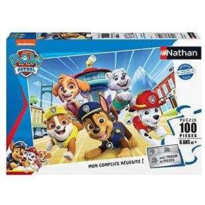 Nathan - Kinderpuzzel - 100 stukjes - De avonturen van Paw Patrol - Meisjes of jongens vanaf 6 jaar - Hoogwaardige puzzel - dik en duurzaam karton - actie en avontuur - 86150