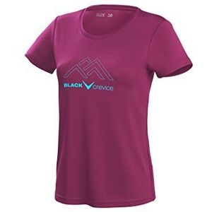 Black Crevice Functioneel shirt voor dames | sportshirt voor dames in verschillende kleuren en maten | loopshirt voor dames met print | ademend dames T-shirt van 100% polyester, Paars1